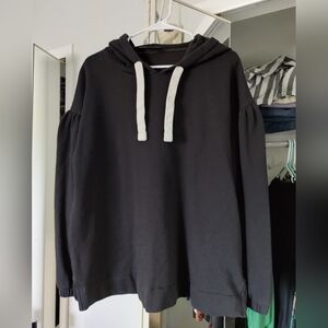 Lane Bryant Black Hoodie with White Drawstrings
